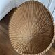 Pair of armchairs rattan basket feet metal