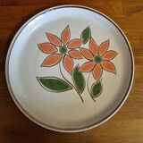 Round serving dish vintage Faïence from Lunéville St Clément 1970s Diameter