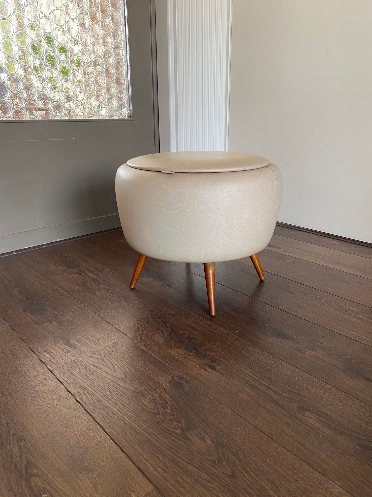 Pouf scandinave vintage de FM Møbler, années 1950