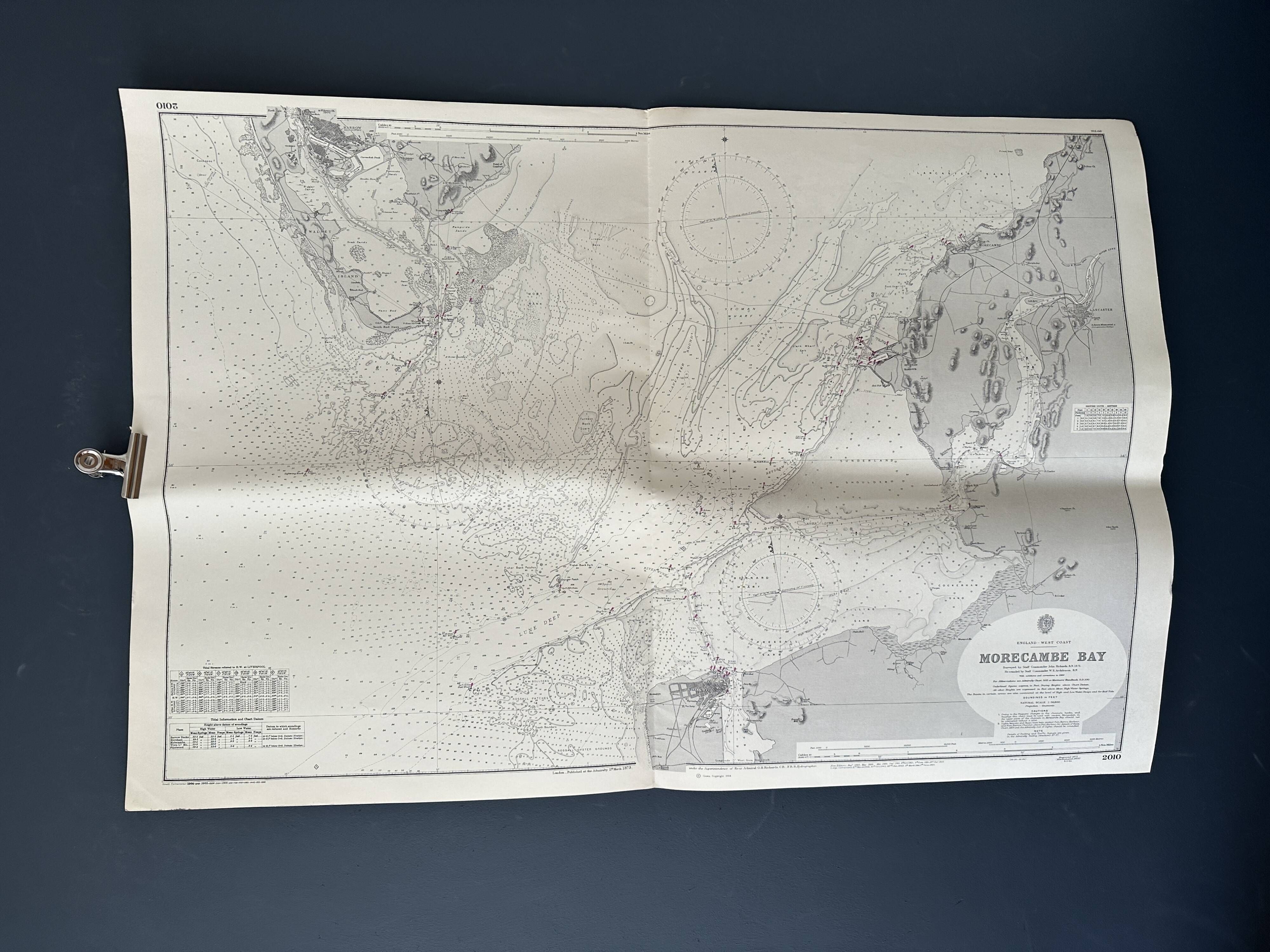 England West Coast Morecambe Bay Nautical Map
