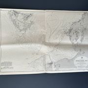Carte nautique de la côte ouest de l'Angleterre, baie de Morecambe