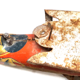 Old jep sheet metal airplane toy united France f252 stork squadron for part