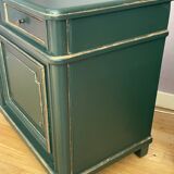 Pair of art-deco bedside tables in painted wood