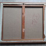 Tableau impressionniste style matiériste - huile sur toile signée HAMSELL - parfait état + 4 CD