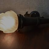 metal torch, glass flame