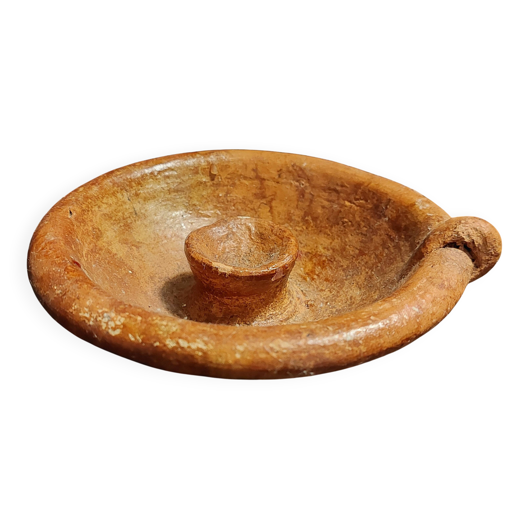 Handheld terracotta candlestick Africa mid-20th century