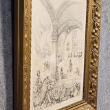 Old pencil drawing, richly detailed