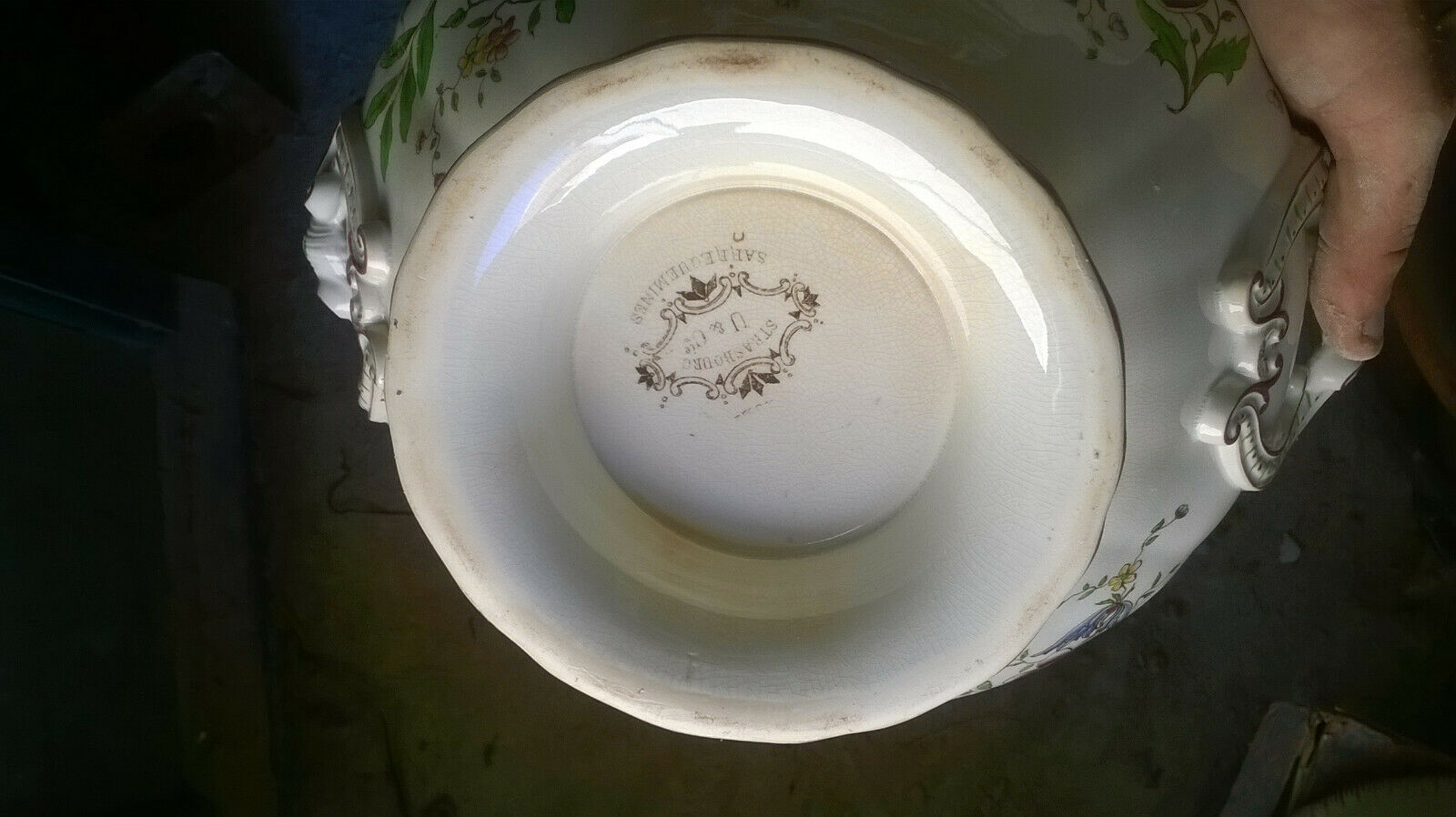 Soupiere en faience de Sarreguemines