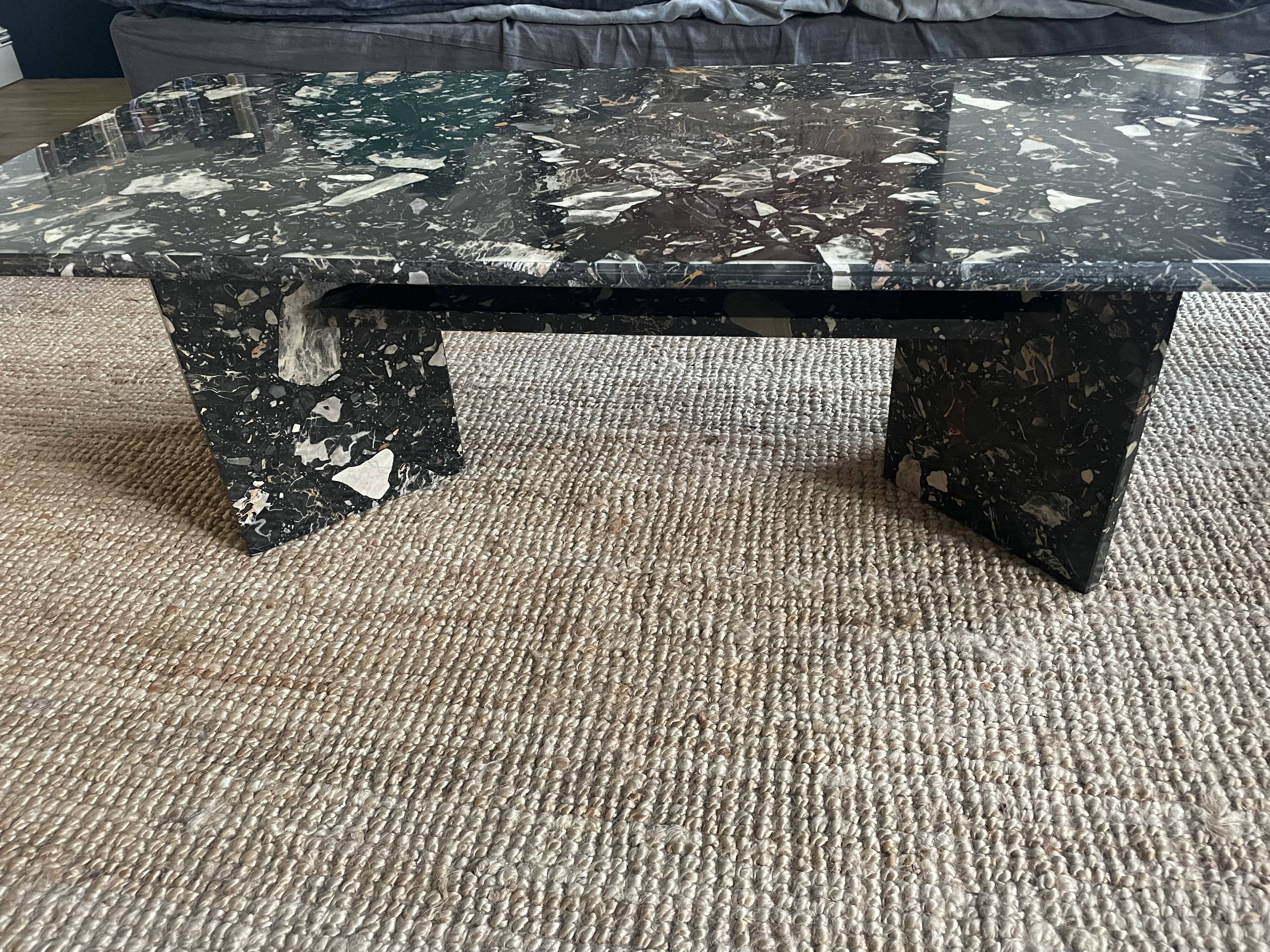 Terrazzo marble coffee table