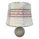 Lampe vintage en grès et abat-jour laine