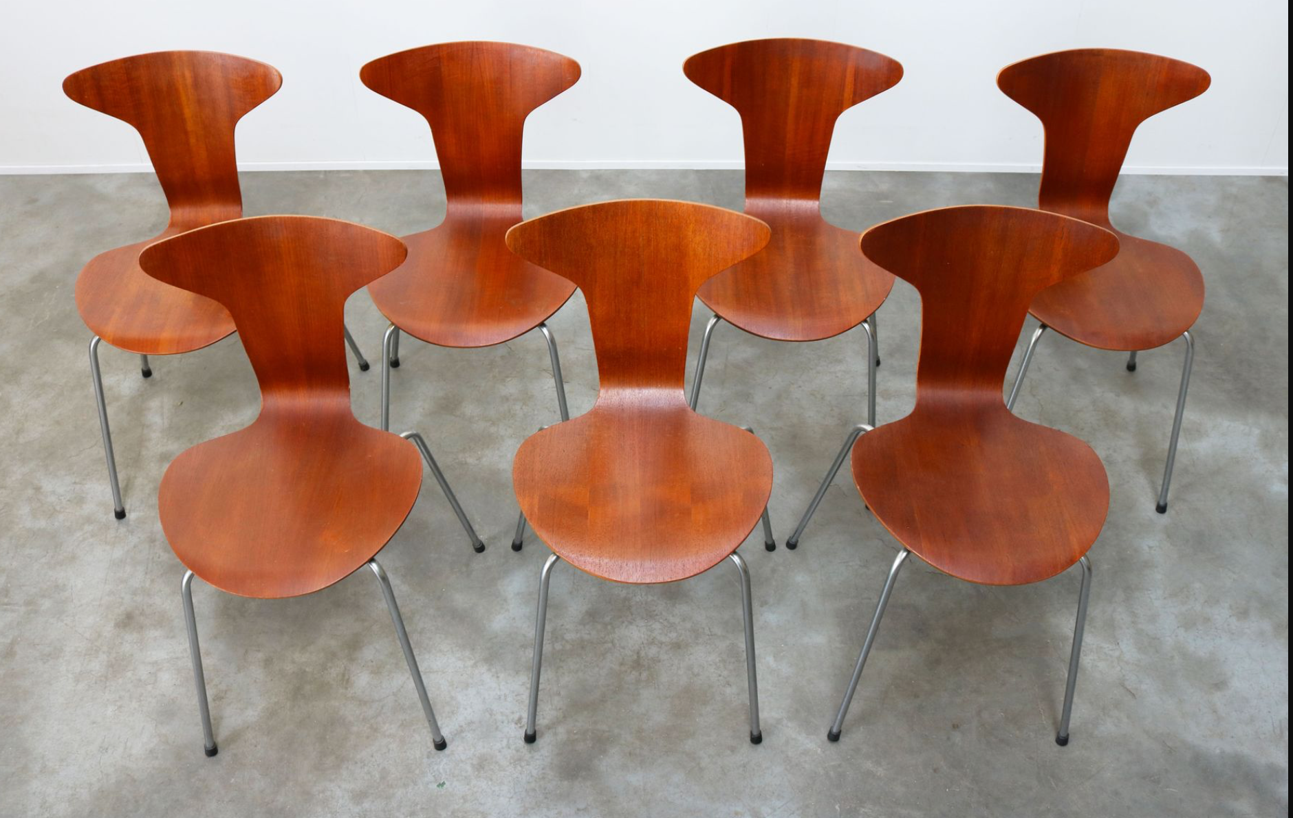 Model 3105 Mosquito chairs by Arne Jacobsen for Fritz Hansen 1967
