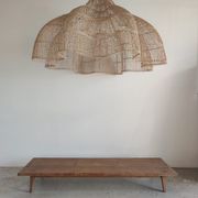 Huge rattan suspension in the shape of a corolla H:1m; D: 1m50