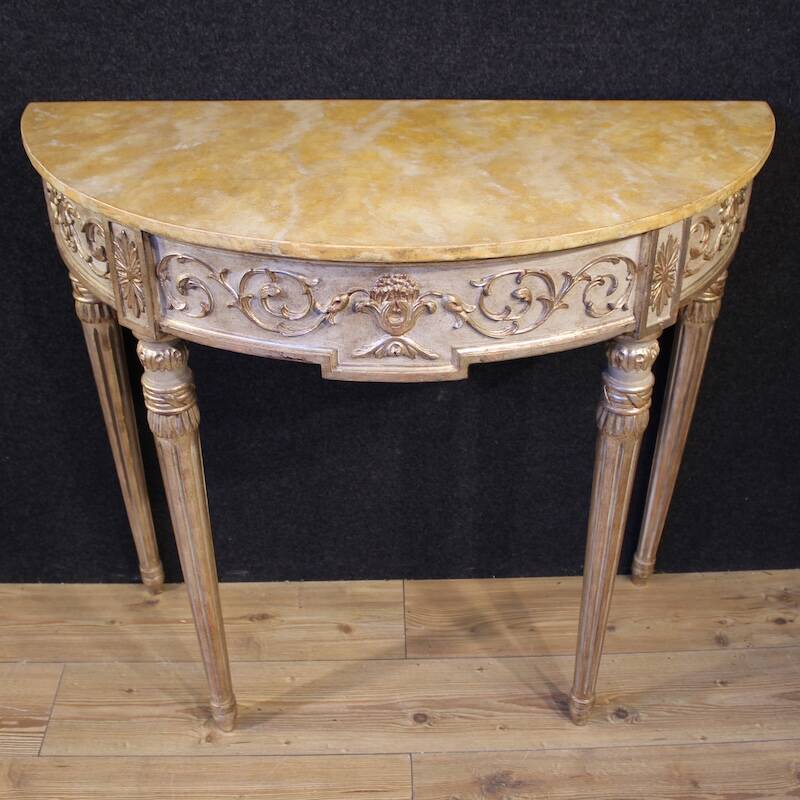 20th century Italian lacquered Louis XVI style console table
