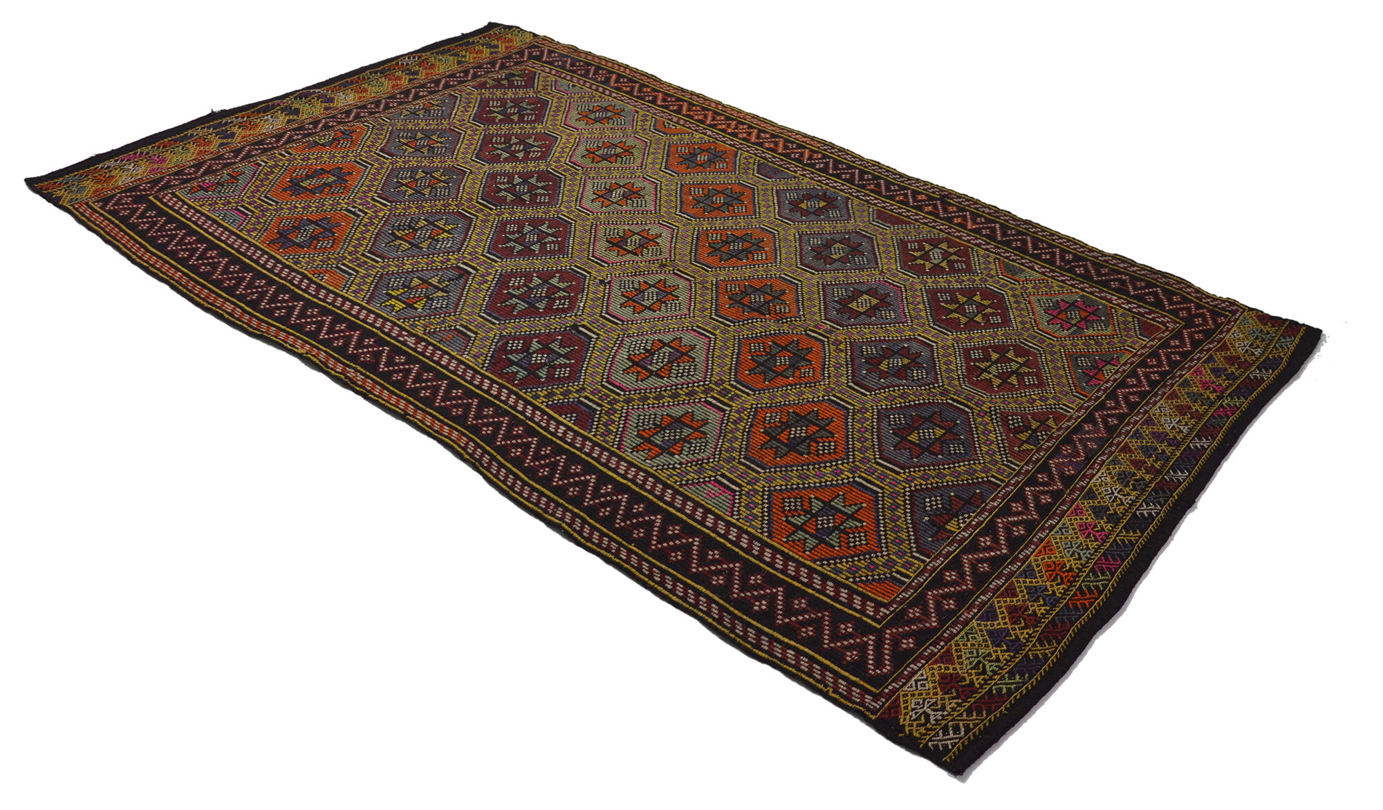 Anatolian handmade kilim rug 310 cm x 156 cm