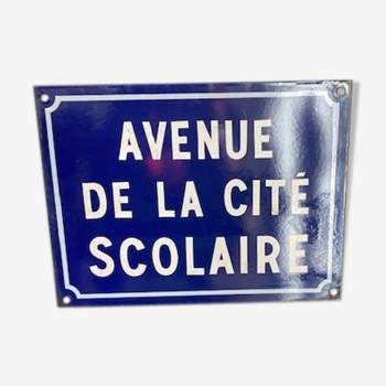 Old enamelled street plate