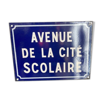 Plaque de rue ancienne émaillé
