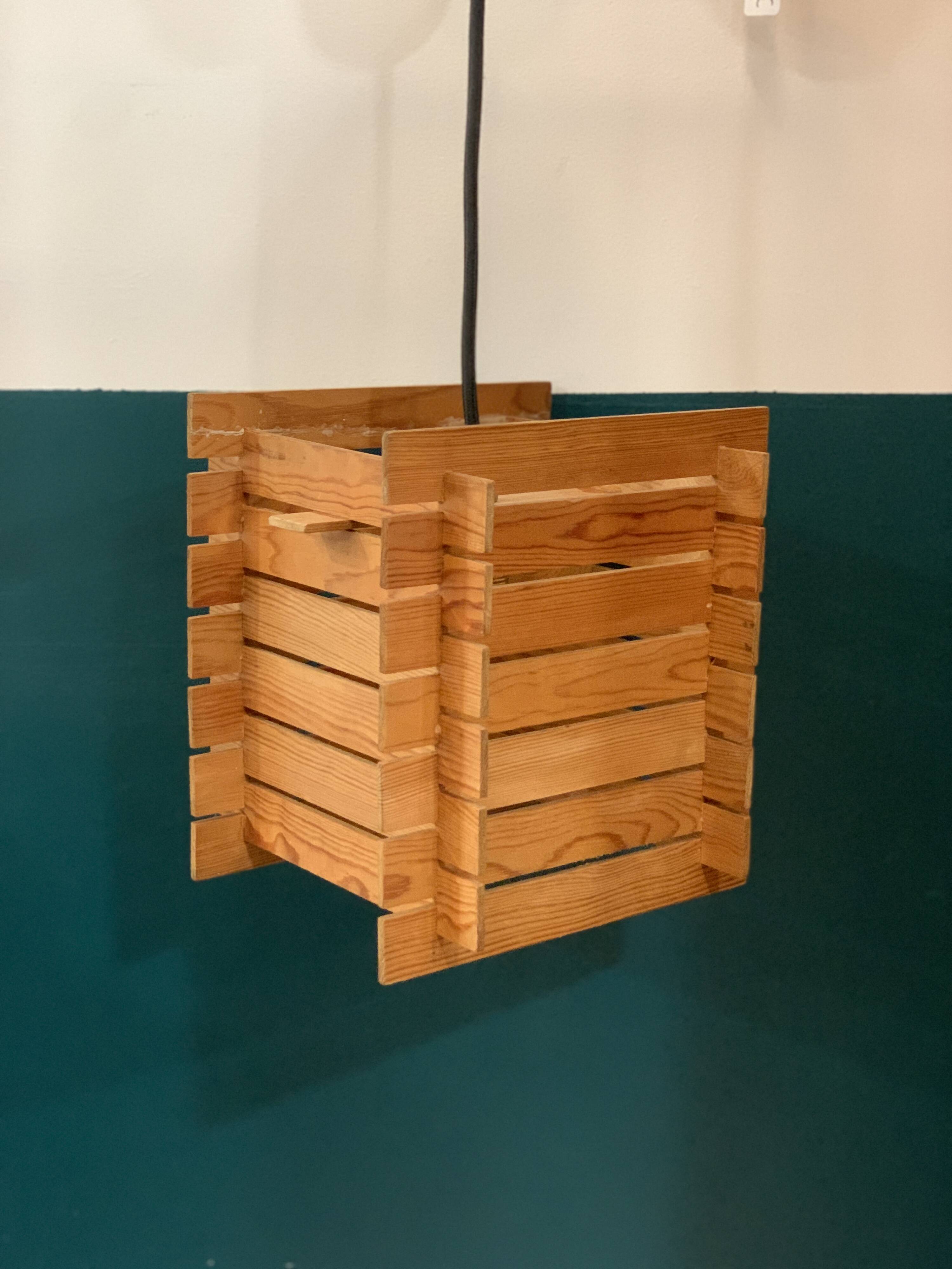 Scandinavian wooden pendant light