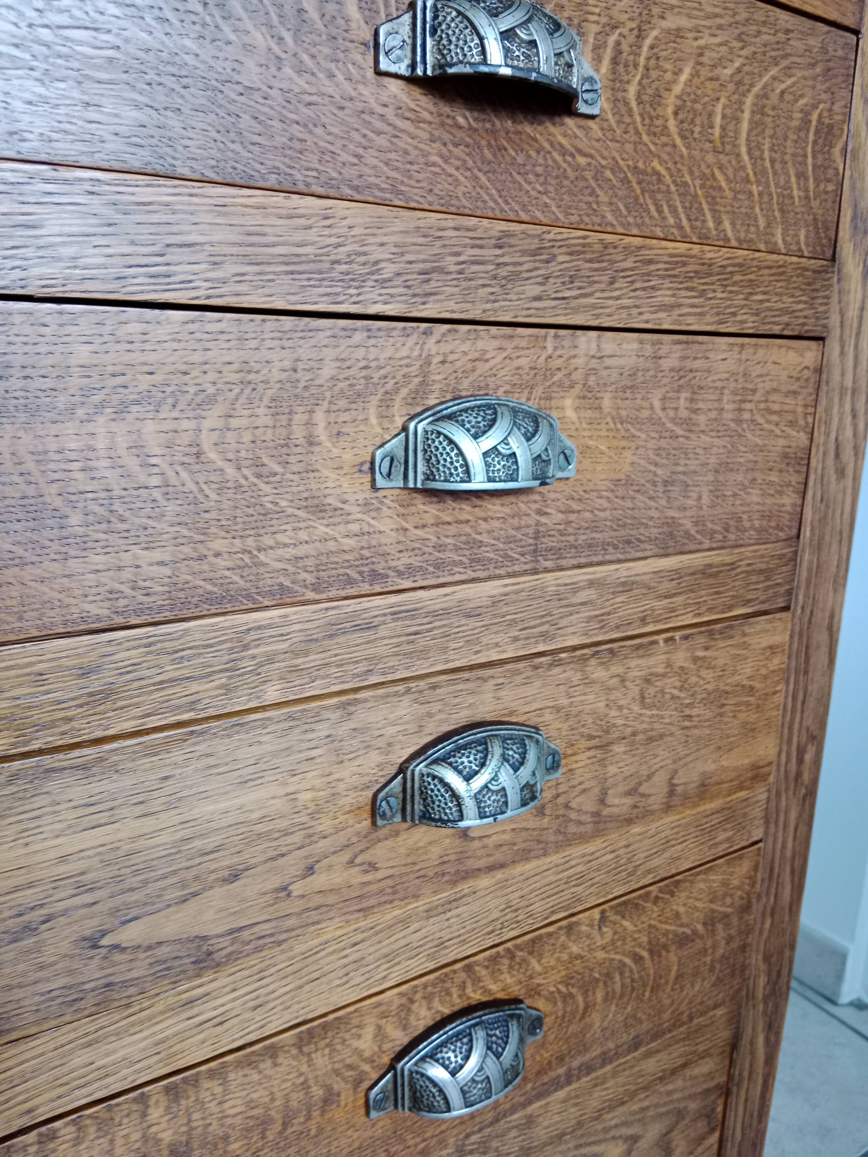 Chiffonnier semainier buffet commode grainetier meuble métier tiroirs bois industriel scandinave