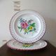 Kg luneville "réverbère" 2 pierced flat plates earthenware flowers ø 25 cm