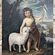 Painting Oil on canvas after Murillo Saint Jean Batiste early 20th century