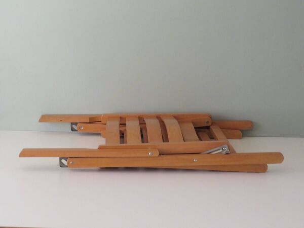 Ensemble de jardin pliant en bois vintage