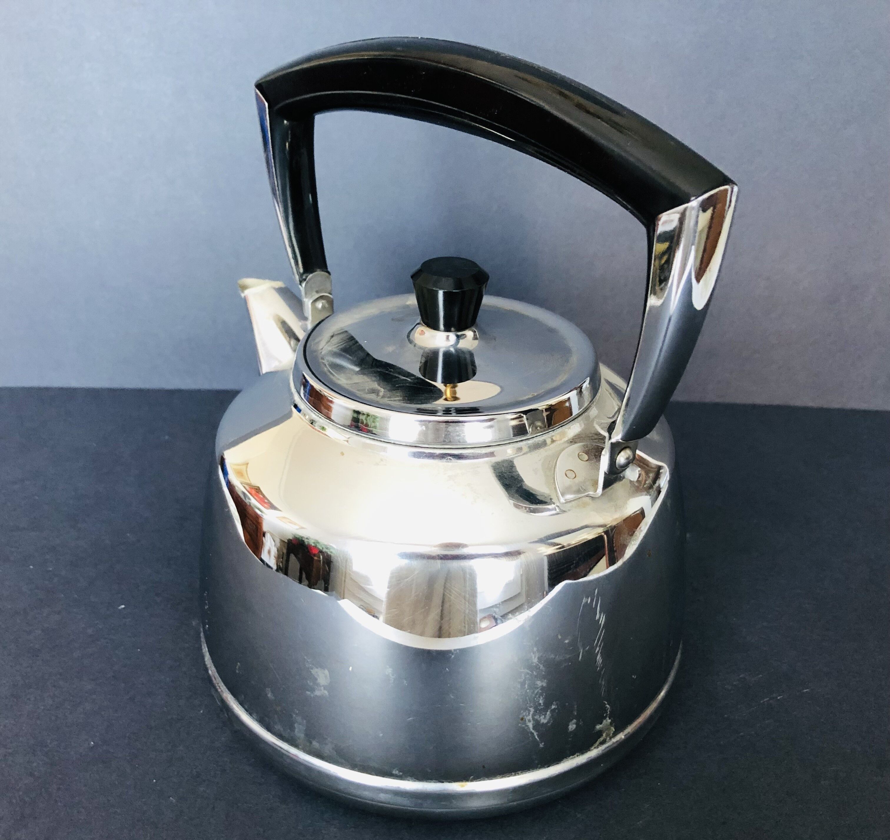 Vintage stainless steel kettle
