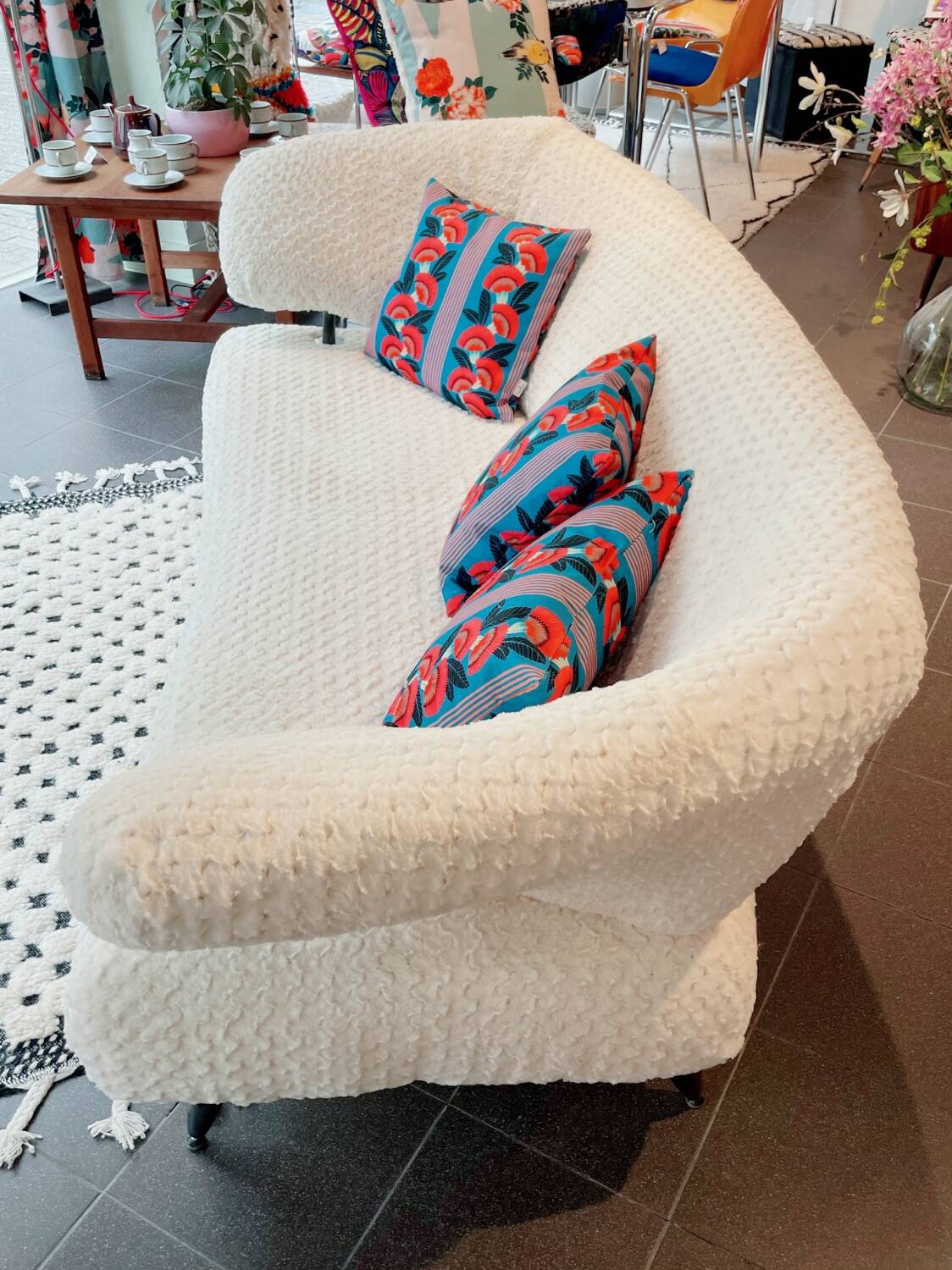 Vintage three-seater sofa