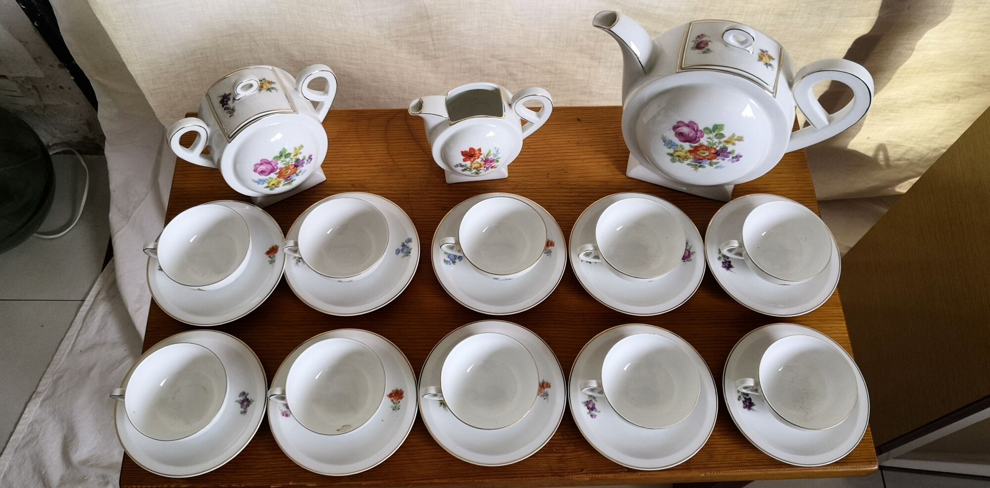 Epiag porcelain coffee service art deco czechoslovakia vintage 1920 1930