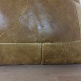 Leather patchwork cushion