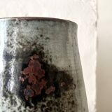 Ceramic vase from Grés du Loir, glazed and signed, Chantal & Thierry Robert 1970.