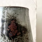Vase céramique Grés du Loir émaillé et signé, Chantal & Thierry Robert 1970