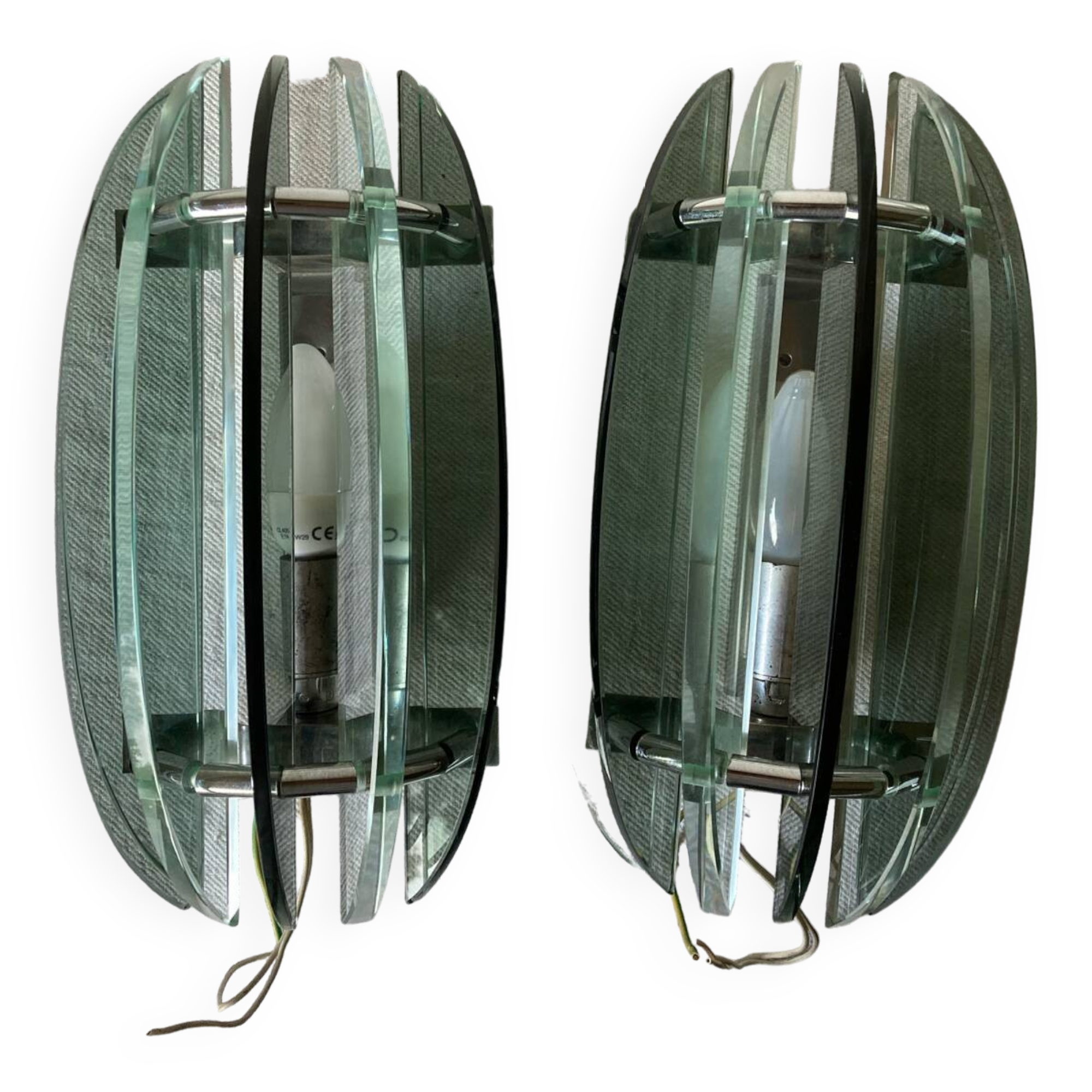 Pair of Veca wall lights from the 70s