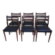 6 vintage teak chairs from the 1960s, Scandinavian Danish.