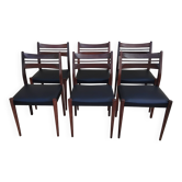 6 chaises teck vintage année 60 scandinaves danoise