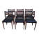 6 vintage teak chairs from the 1960s, Scandinavian Danish.
