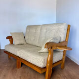 Banquette 2 places attribuée à Guillerme & Chambron – Votre Maison, an