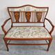 Antique Edwardian Two-Seat Mahogany Canapé with Marquetry