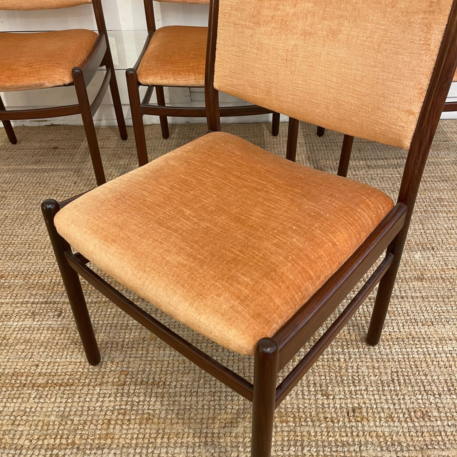 Série de 4 chaises en palissandre de Rio