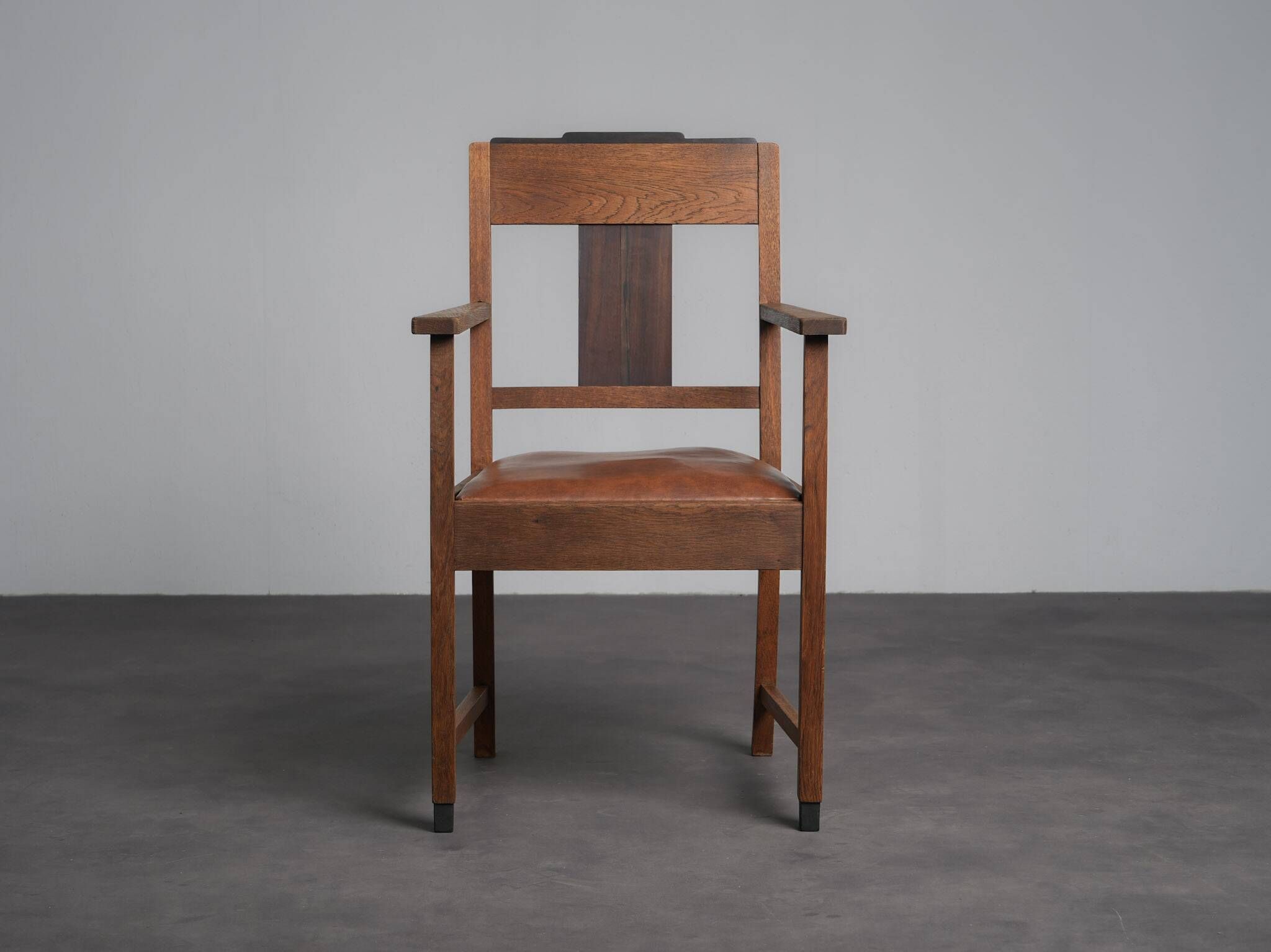 Pair of Amsterdam School Art Deco armchairs, Netherlands, 1930s