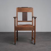 Pair of Amsterdam School Art Deco armchairs, Netherlands, 1930s