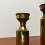 Danish brass candle holders from the mid-century by Boyes Metalkunst, 1960s, set of 2.