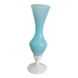 Vase opaline bleu