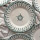 6 Gien ironstone dessert plates "Sagittaires"