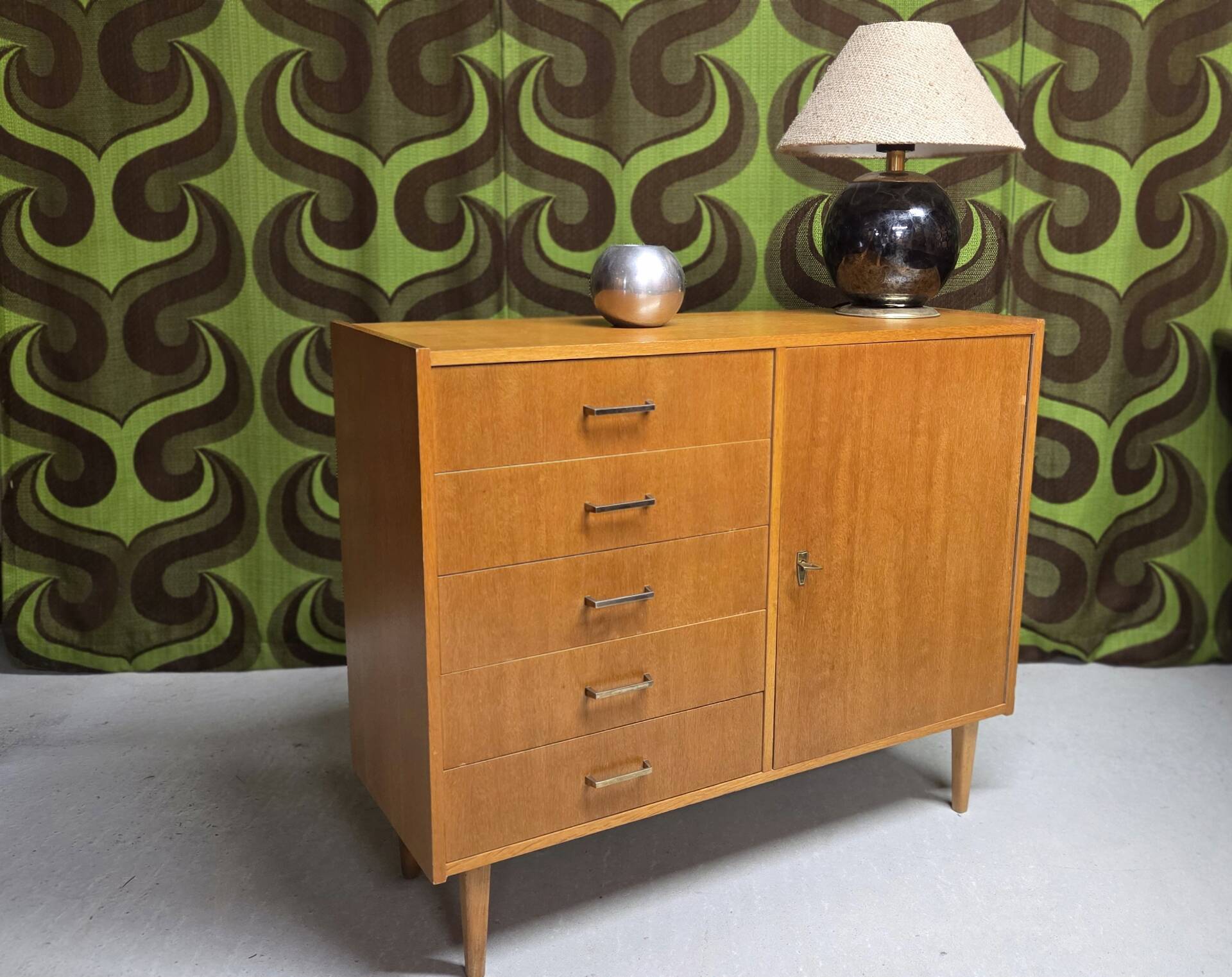 Blonde wood enfilade 1970 vintage