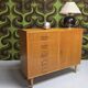 Blonde wood enfilade 1970 vintage