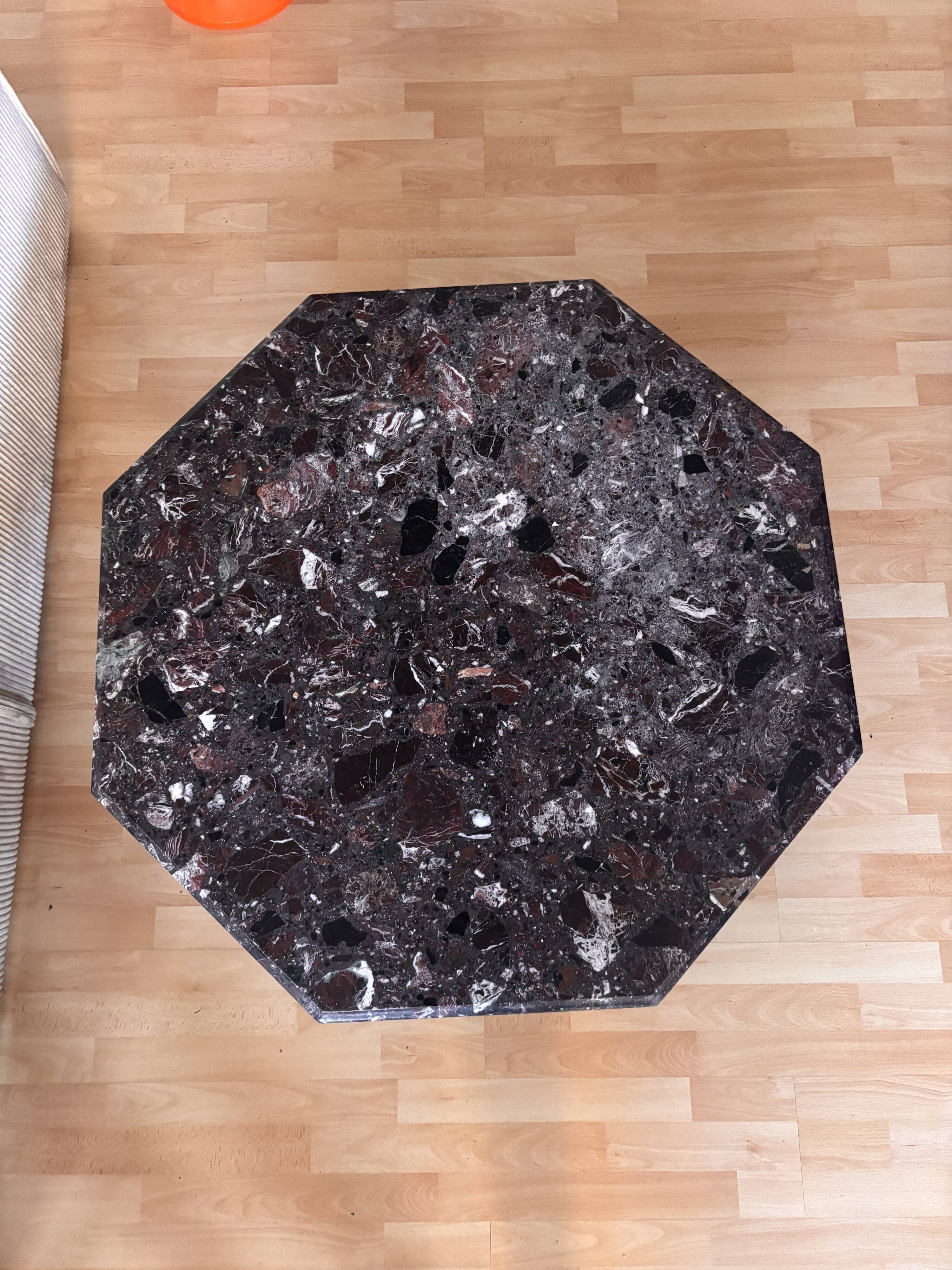 Octagonal marble table