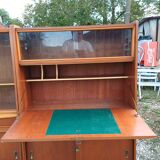 Meubles vitrine des années 50 bois et vitres