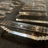 Series of 12 doors art deco crystal knives