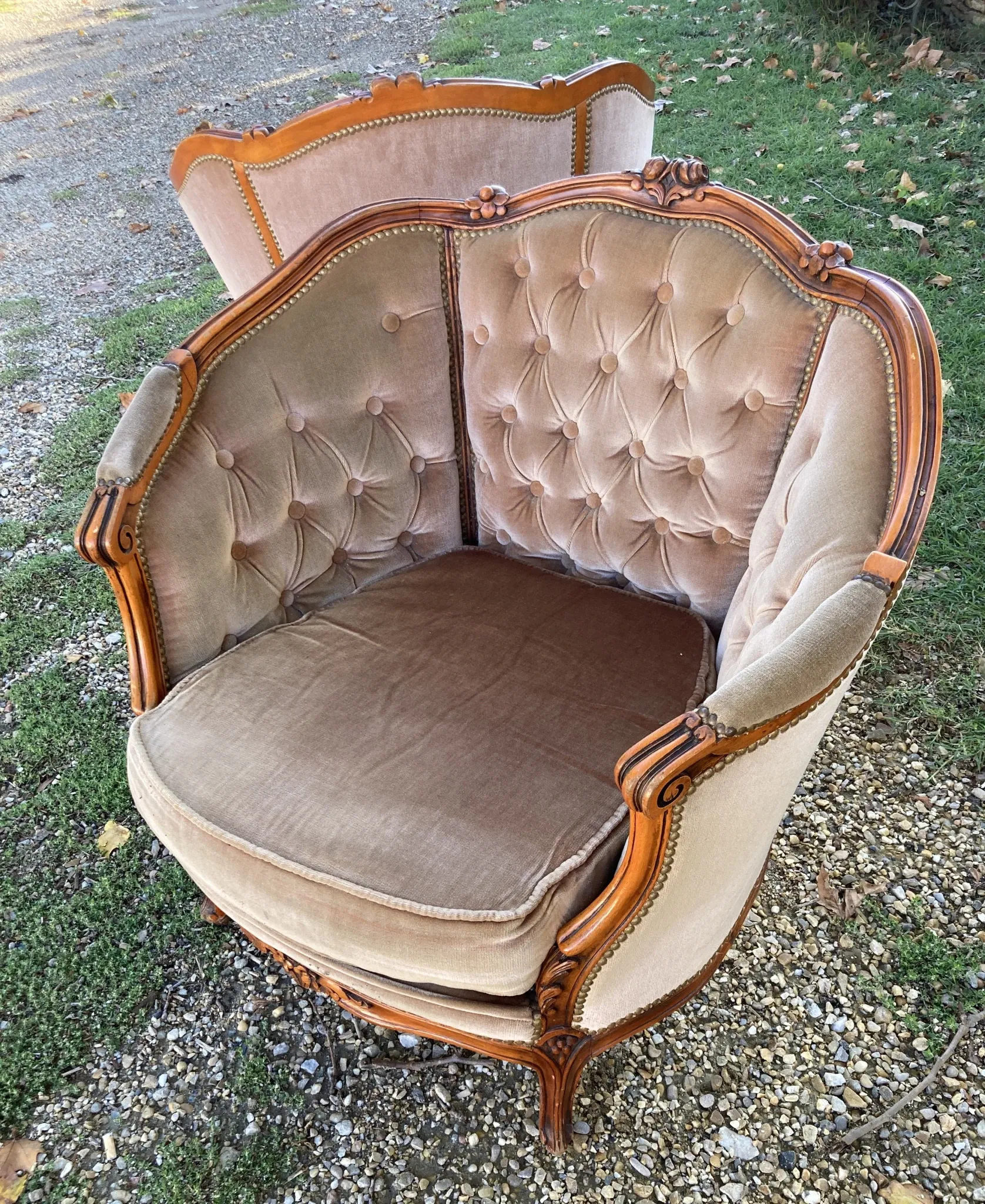 Pair of basket chairs