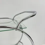 Art deco bar cart trolley chrome tubular, 1930s